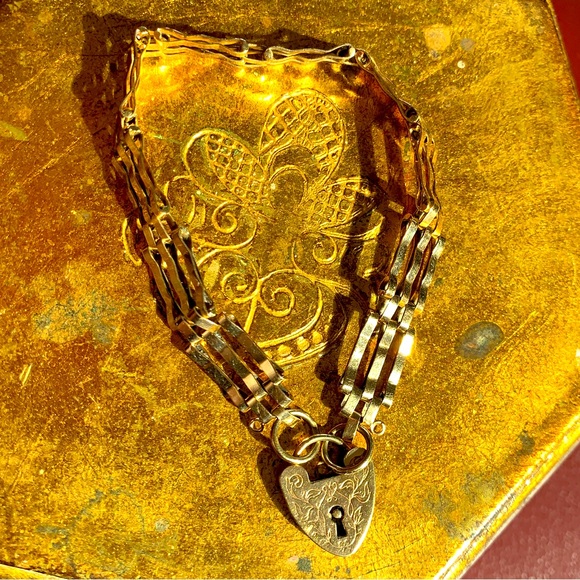 Rare Vintage 9k Heart Padlock with very NICE WEIGHT ❤️ - Picture 4 of 10